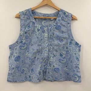 Vintage‎ Victoria's Secret Country Cotton top floral paisley cottagecore large